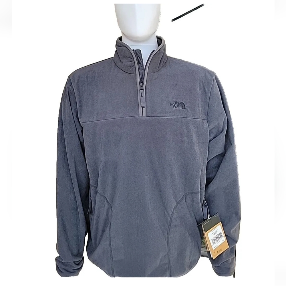 The North Face Mens Polar Osito Fleece Jacket 1/4 Zip New $99 Grey